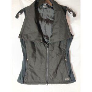 SOLD-----Kerrits  Black Asymmetrical Full Zip Quilted Vest Size Horse Equestrian